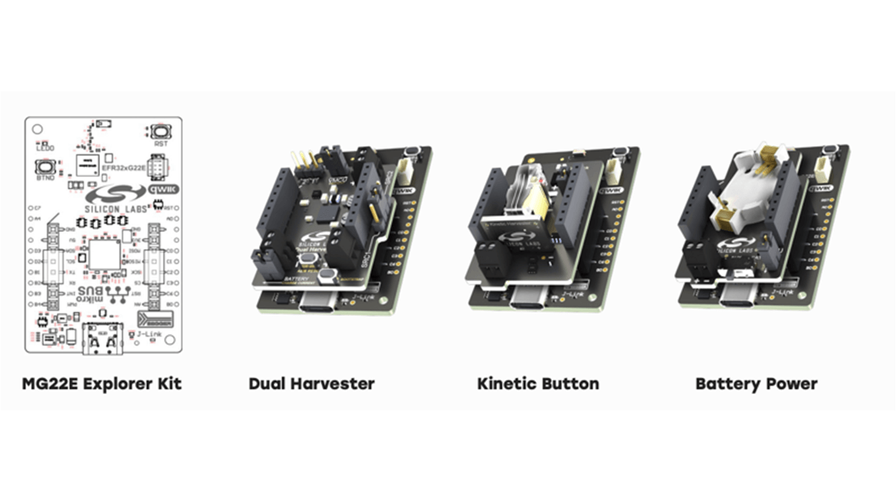 Contents of EFR32xG22E Energy Harvesting Explorer Kit