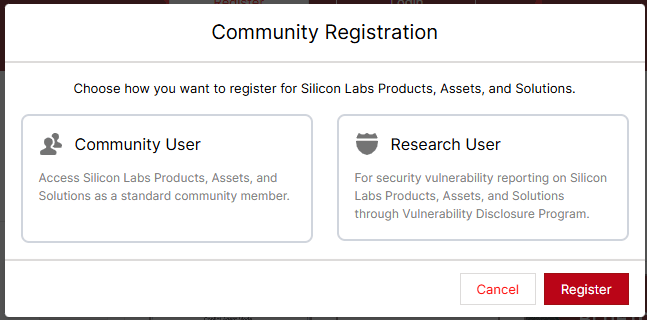 Community Registration