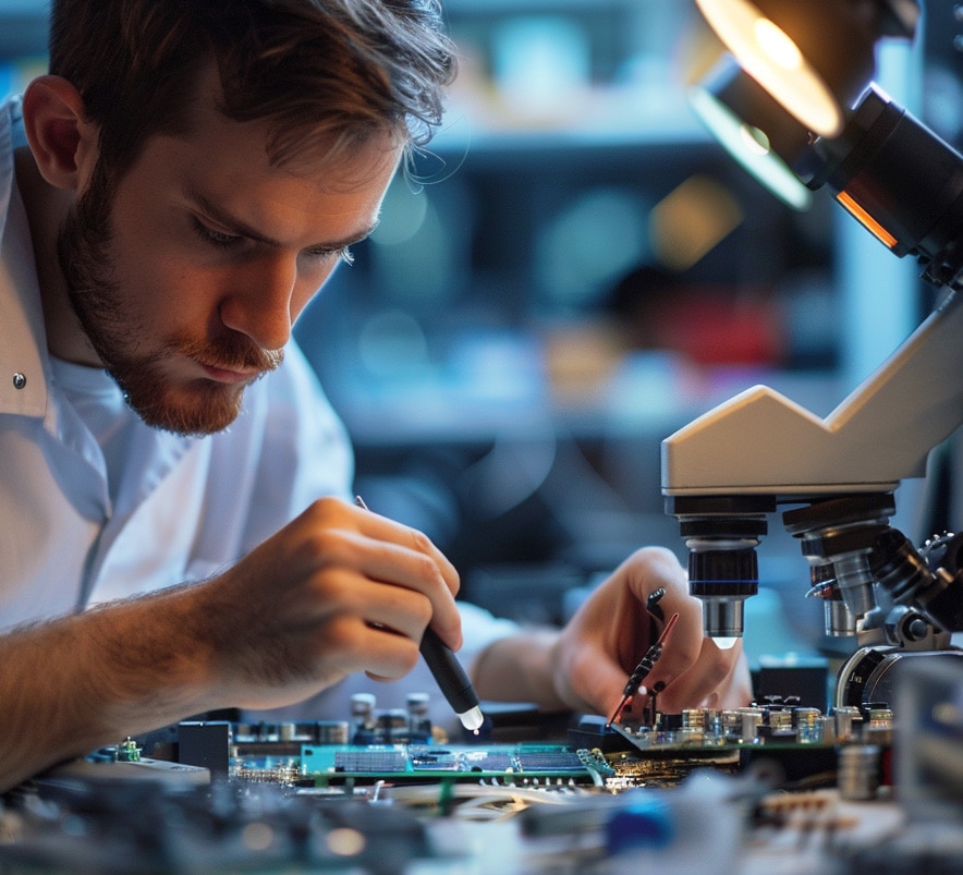 Engineer Working in Lab